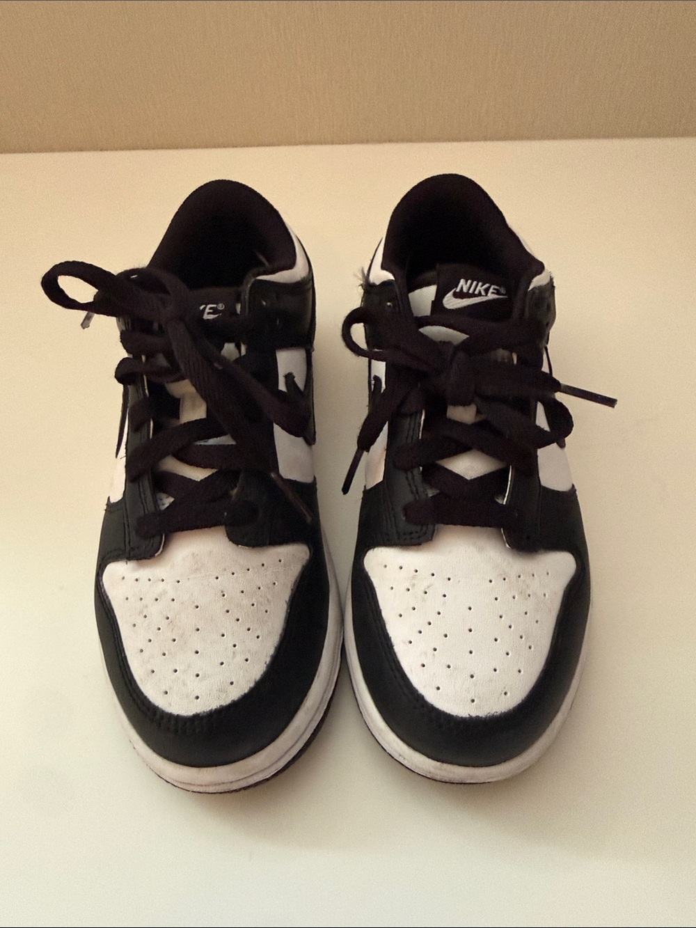 Nike Kids Black and White Low-Top Sneakers